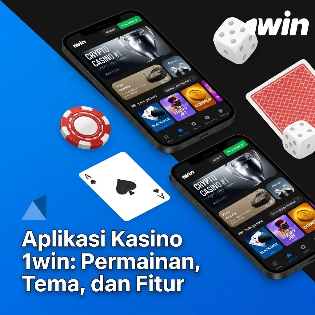 Aplikasi kasino 1win dengan 13.000+ permainan slot, live kasino, dan poker dari provider terkemuka di Indonesia