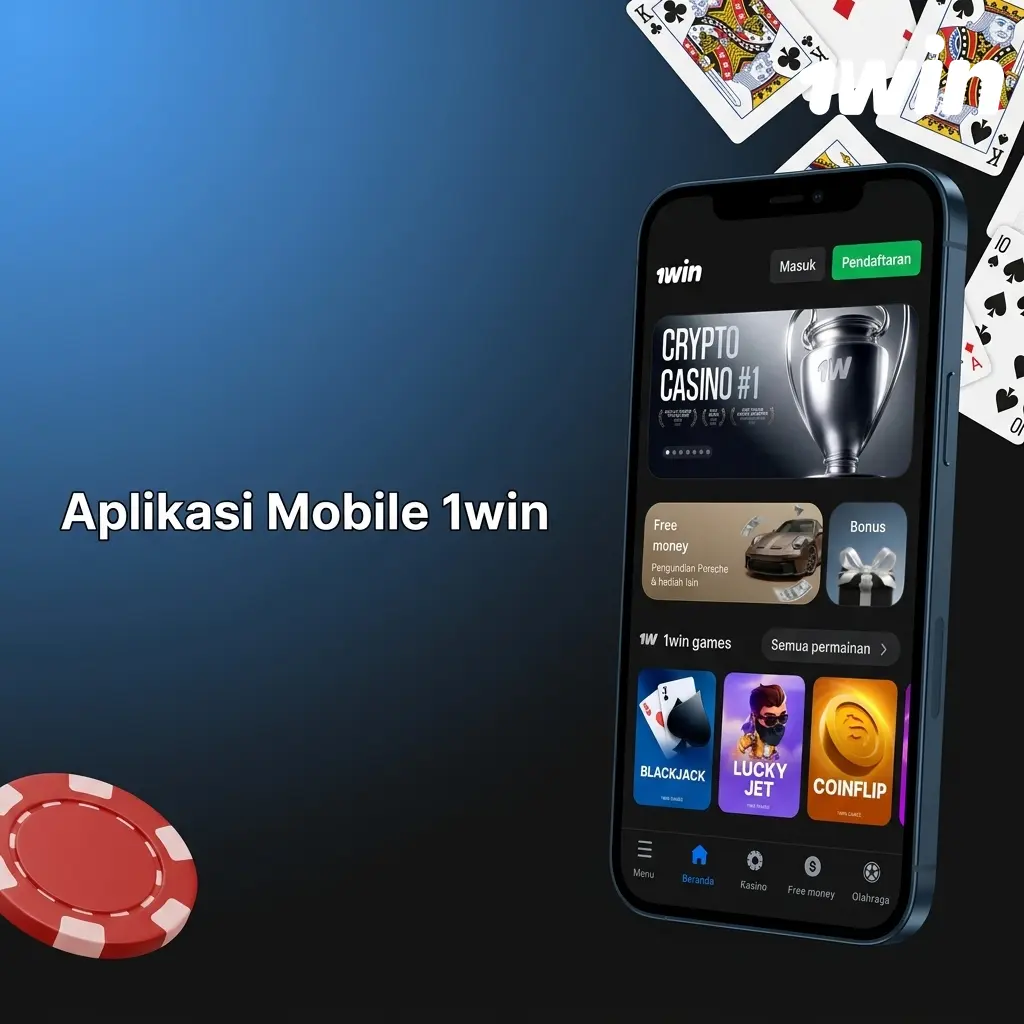 Aplikasi mobile 1win tersedia dalam APK Android dan PWA iOS dengan fitur lengkap dan tampilan responsif