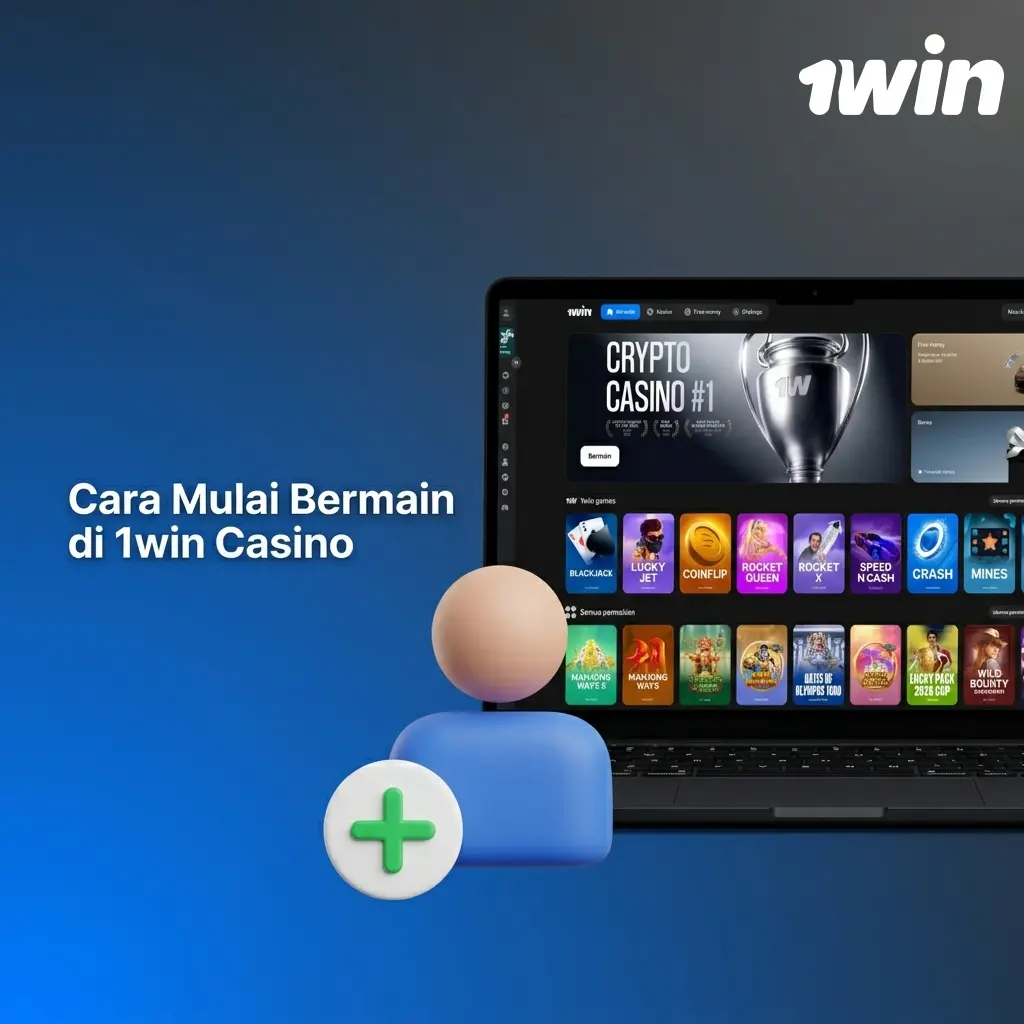 Langkah mudah cara daftar dan mulai bermain di 1win Casino dengan deposit via QRIS, Dana, OVO, atau transfer bank