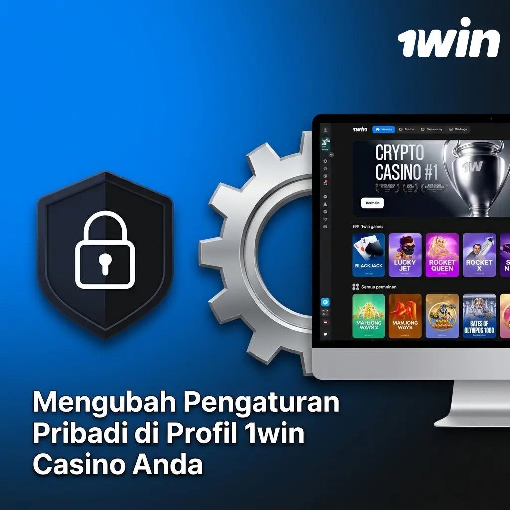 Pengaturan pribadi akun 1win Casino untuk keamanan data, ubah email, nomor telepon, dan aktifkan autentikasi dua faktor