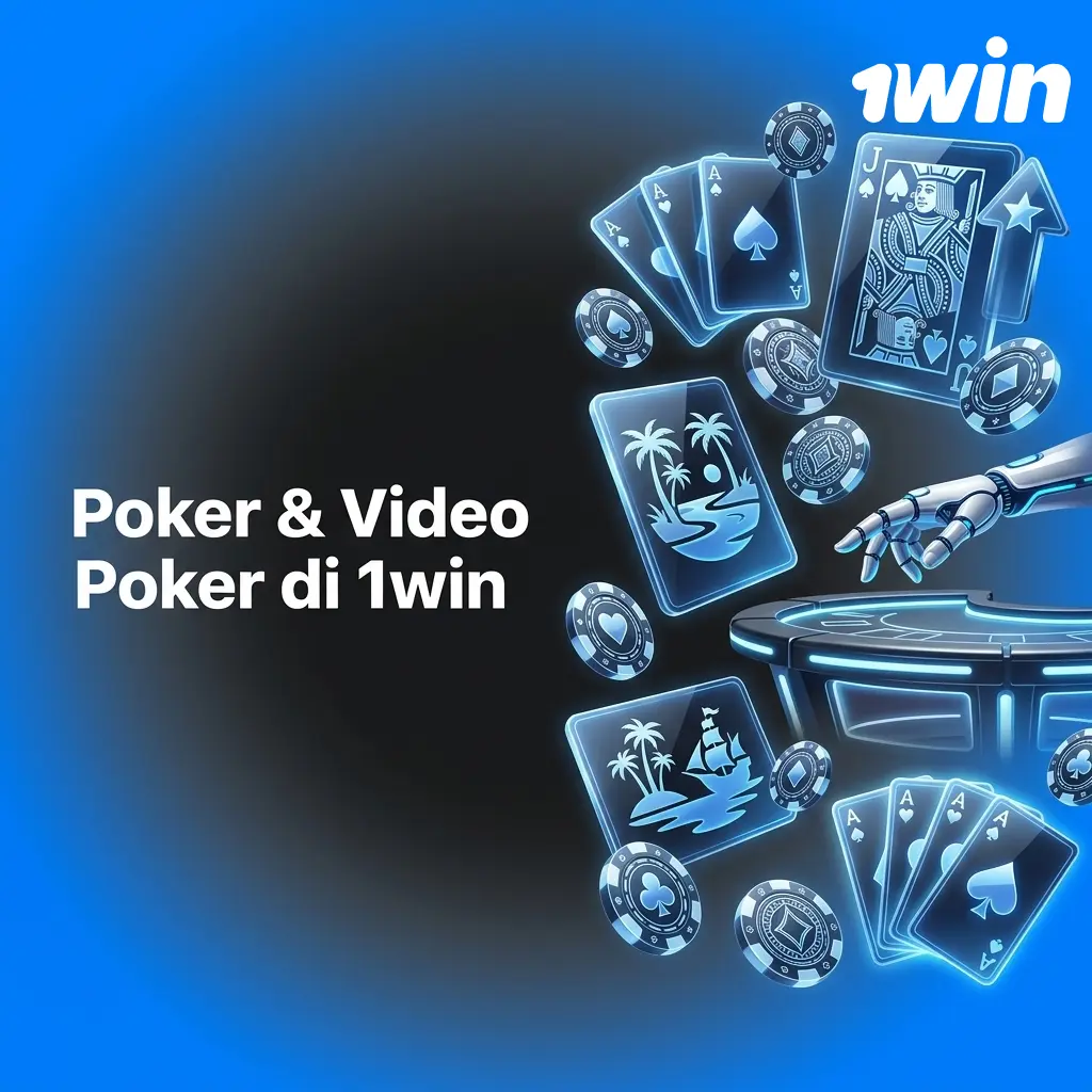 Berbagai format poker di 1win termasuk Texas Hold'em, Video Poker, dan Caribbean Stud dengan dealer langsung